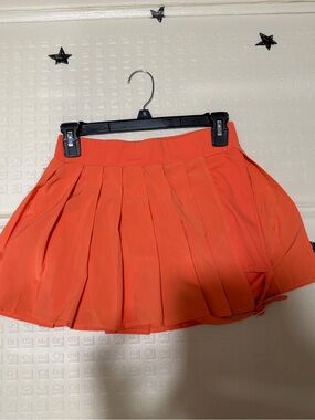 HALARA Orange Circle Skater Skirt